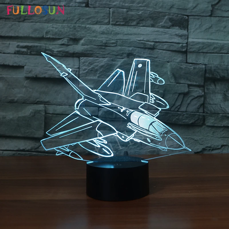  USB Light Airplane Model Desk Lamp Living Room Embellish Night Light LED 3D Lamp for Gift