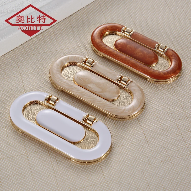 

AOBITE Drawer Door Dark Handle European Invisible Surface Mounted Flat Cabinet Closet Door Handle Modern Minimalist Cabinet Knob