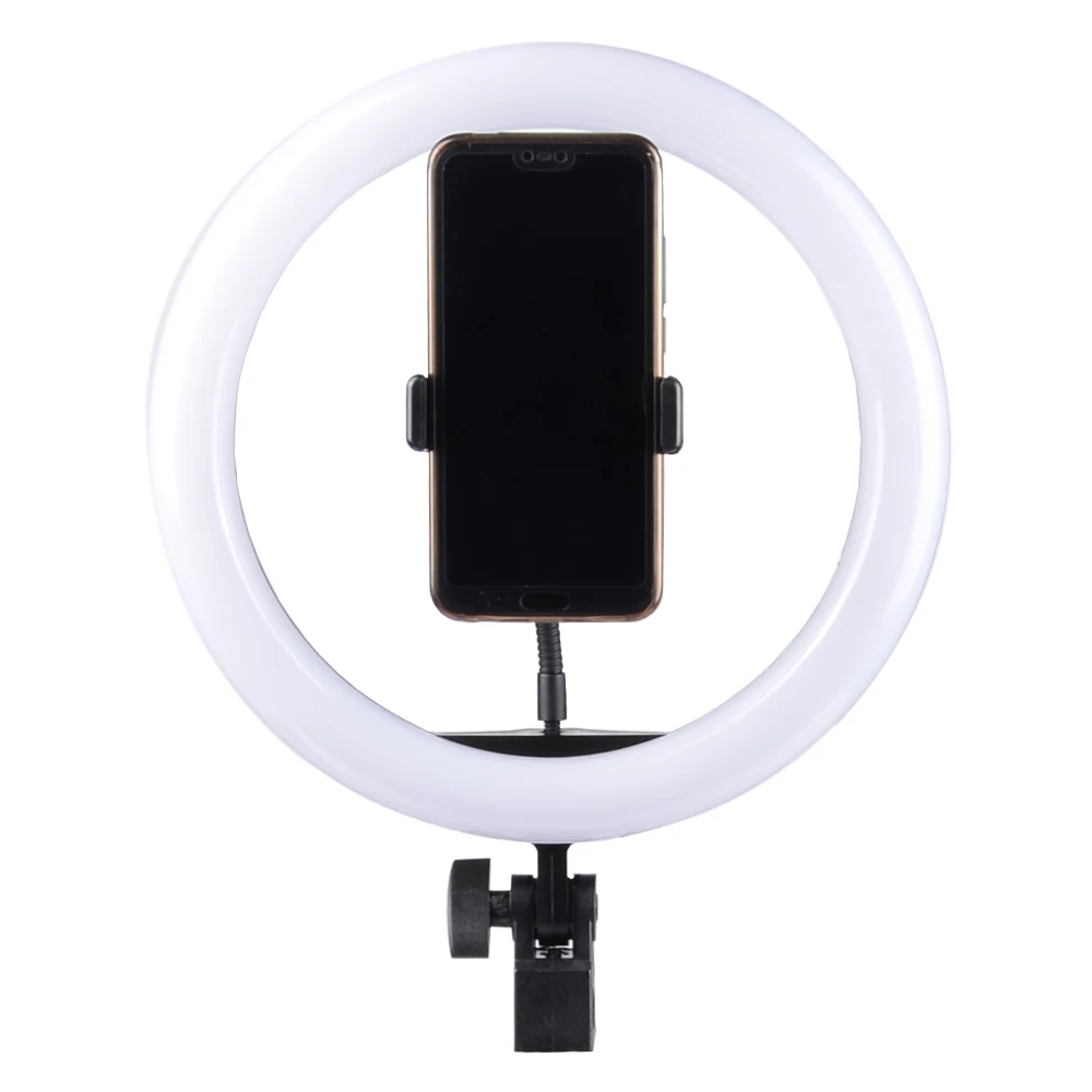 

Dimmable 26cm 10'' LED SMD Ring Light 3200-5500K Photography LED Lighting With Cradle Head&Phone Holder For Makeup Video
