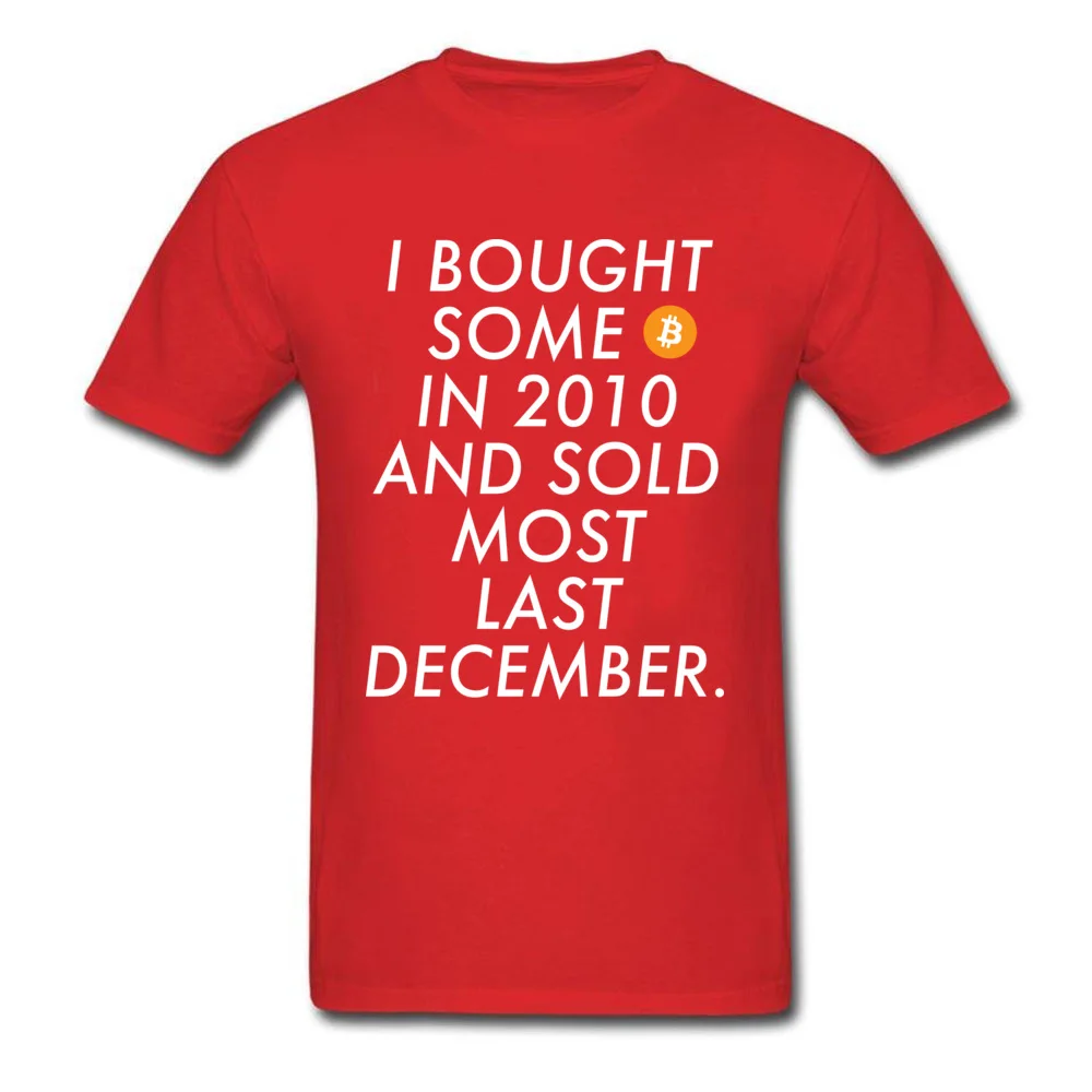 Latest Men's Top T-shirts bitcoin investor Customized Tops T Shirt Summer/Fall 100% Cotton Round Neck Top T-shirts Short Sleeve bitcoin investor red