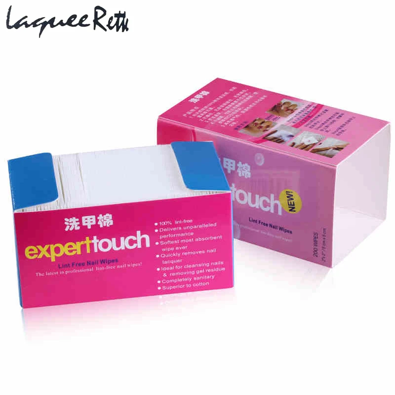 

200pcs Lint Free Wipes Nail Art Gel Polish Cotton Wipe Remover Acrylic Tips Cleaner Soft Absorbent Pads Paper