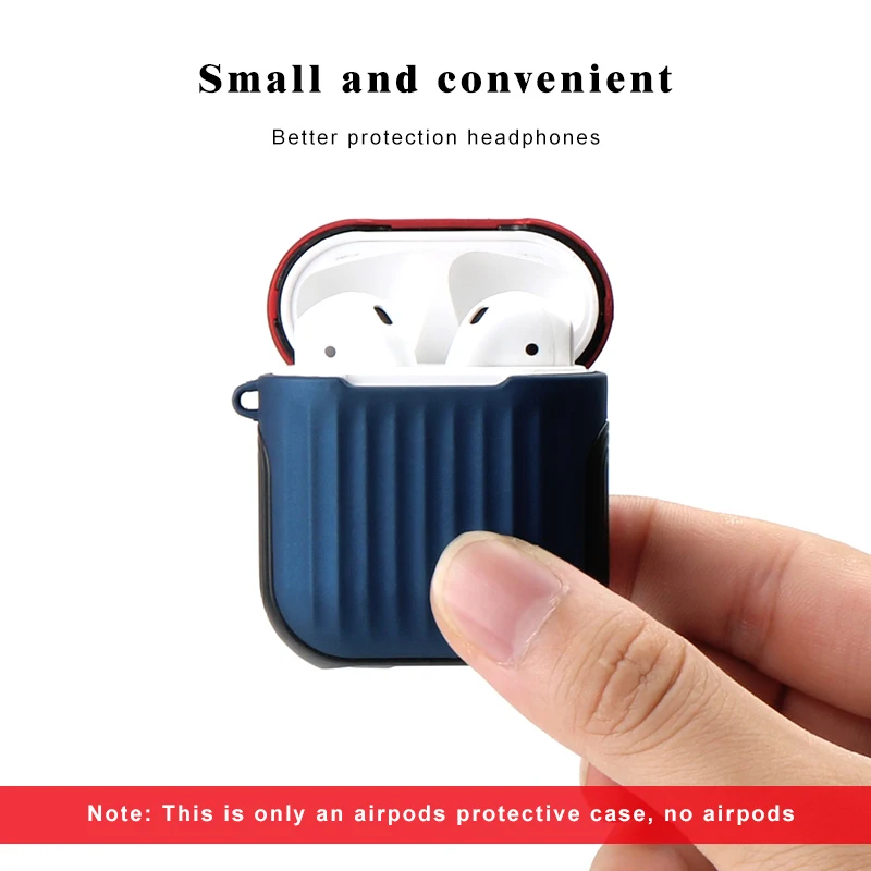 Чехол IKSNAIL для AirPods защитный силиконовый чехол беспроводных синих наушников