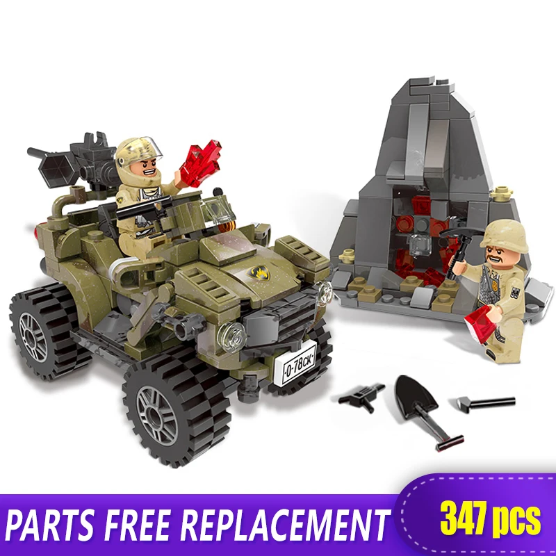 

XINGBAO 06010 Genuine 347Pcs Military Series The Oprah Sand Car Set Building Blocks Bricks Toys As New Funny Christmas Boy Gifts