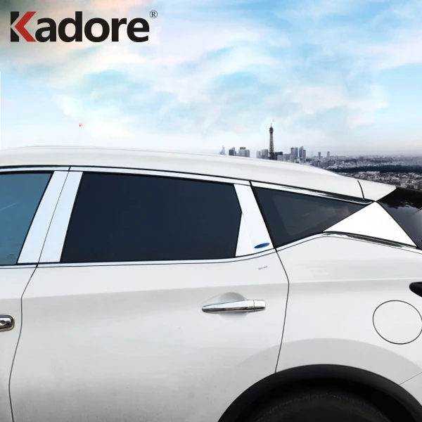 Для Nissan Murano 2015 2016 2017 2018 нержавеющая сталь автомобильное Окно B столб молдинг