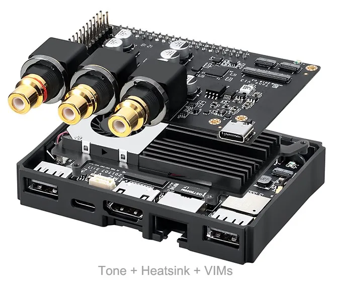 Khadas Tone Board VIMs Version with Khadas Heatsind