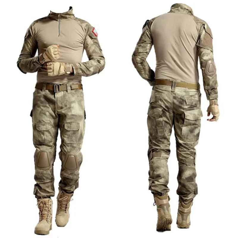 Армейская тактическая БДУ Униформа Камуфляж Охота Одежда для мужчин камуфляж страйкбол Снайпер Пейнтбол Военная рубашка брюки боевой костюм