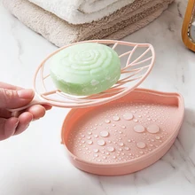 Двухслойный лист форма дренаж для мыла коробка мыльница контейнер портативный лист моделирование мыло посуда держатель принадлежности для ванной комнаты
