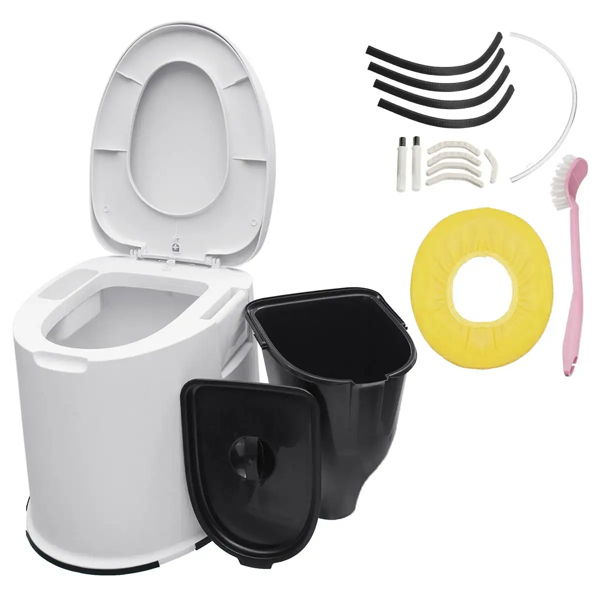 12л емкость Комфорт портативный туалет мобильный туалет путешествия Кемпинг комод горшок на открытом воздухе/в помещении - Цвет: White Hollow