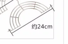 Кухонные инструменты полукруглый стеллаж из нержавеющей стали для отпаривания масла 24 см