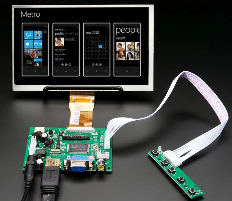 

Heyman 7 inch 1024*600 HDMI Screen LCD Display with Driver Board Monitor for Raspberry Pi Banana/Orange Pi