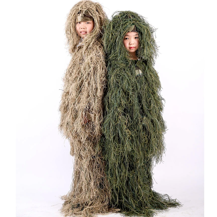 Детский костюм Джунгли Ghillie Мужская камуфляжная тактическая забавная униформа
