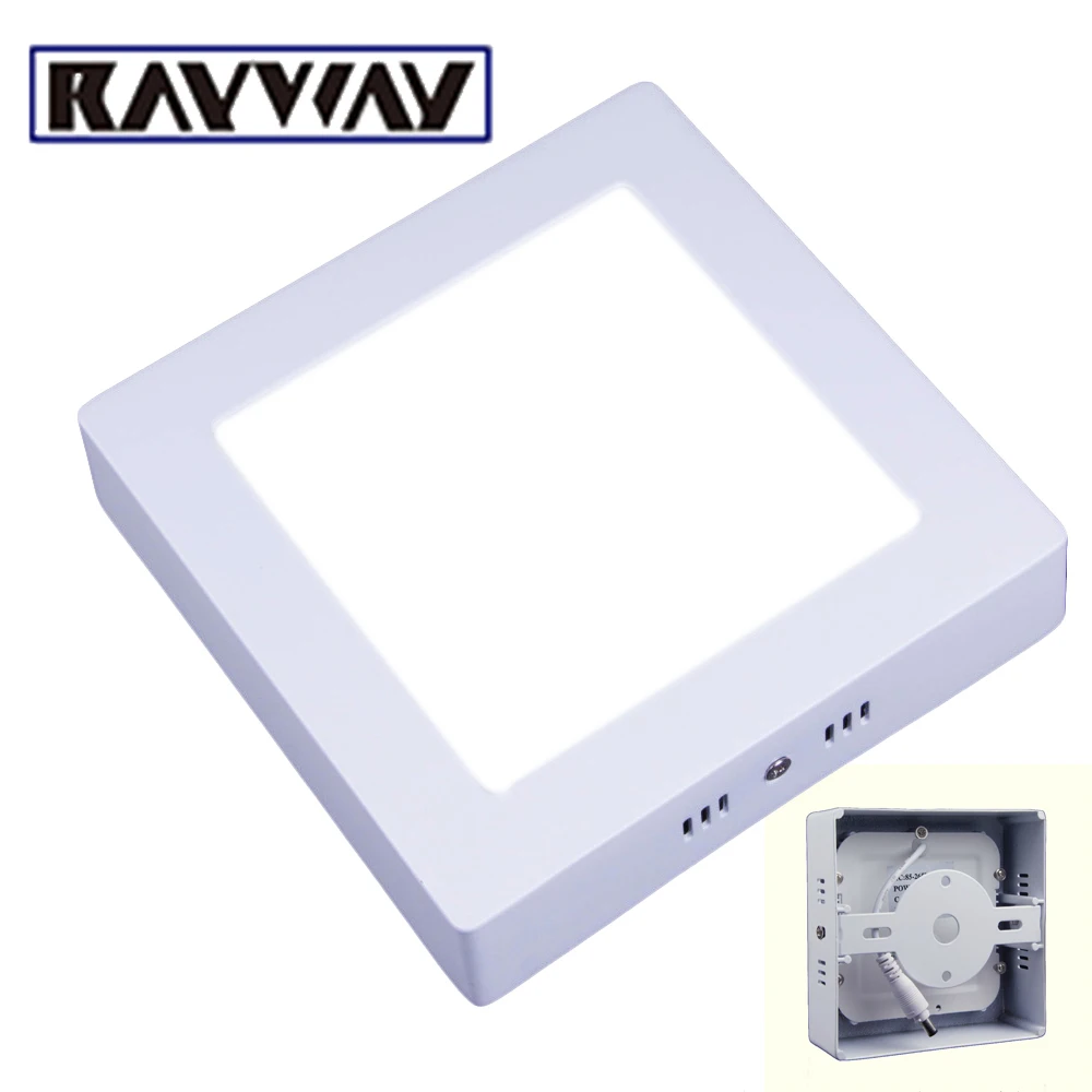 

Square LED Ceiling Light Down light with driver 85-265V No Cutting Surface Mount ceiling lamp 6w 12w 18w 24w Panel Lamp
