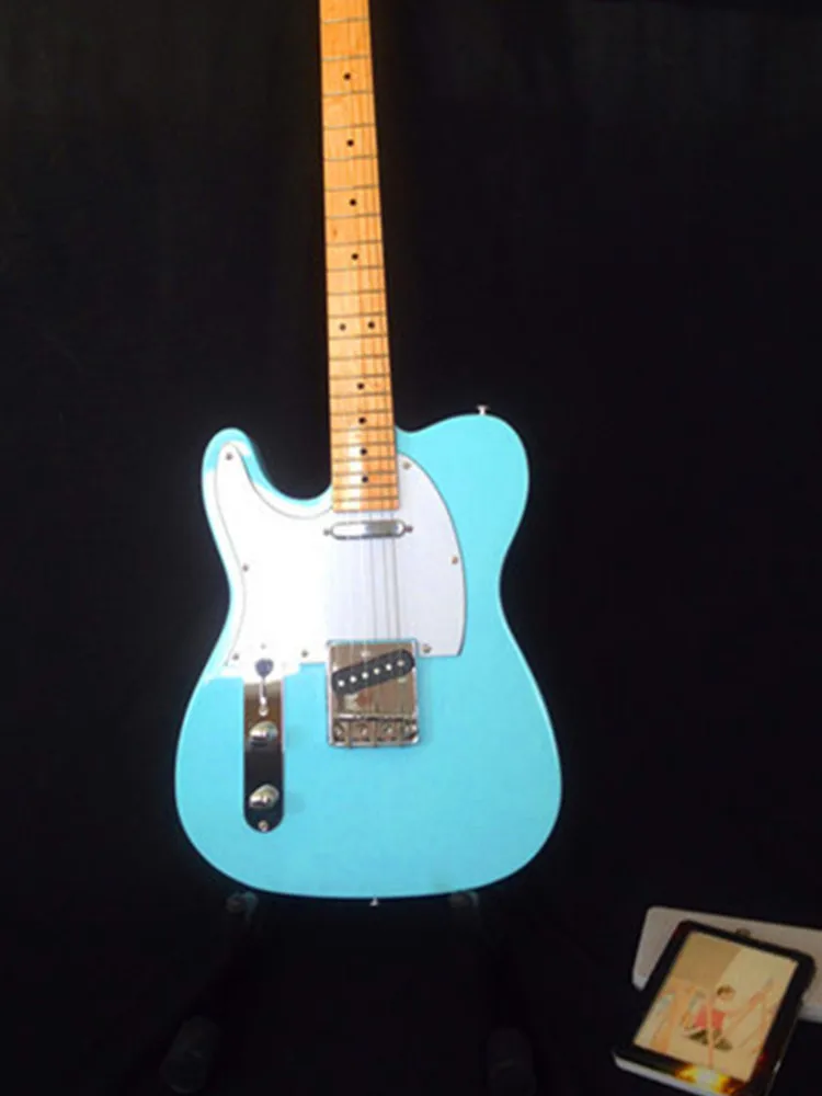 

Hot sales left handed electric guitar with silvery spare parts for performance