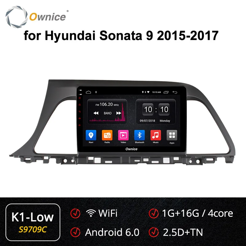 Ownice Восьмиядерный Android 9,0 автомобильный dvd-плеер для hyundai Sonata Gen 9 LF k3 k5 k6 головное устройство 360 Panorama SPDIF - Цвет: S9709 K1-Low