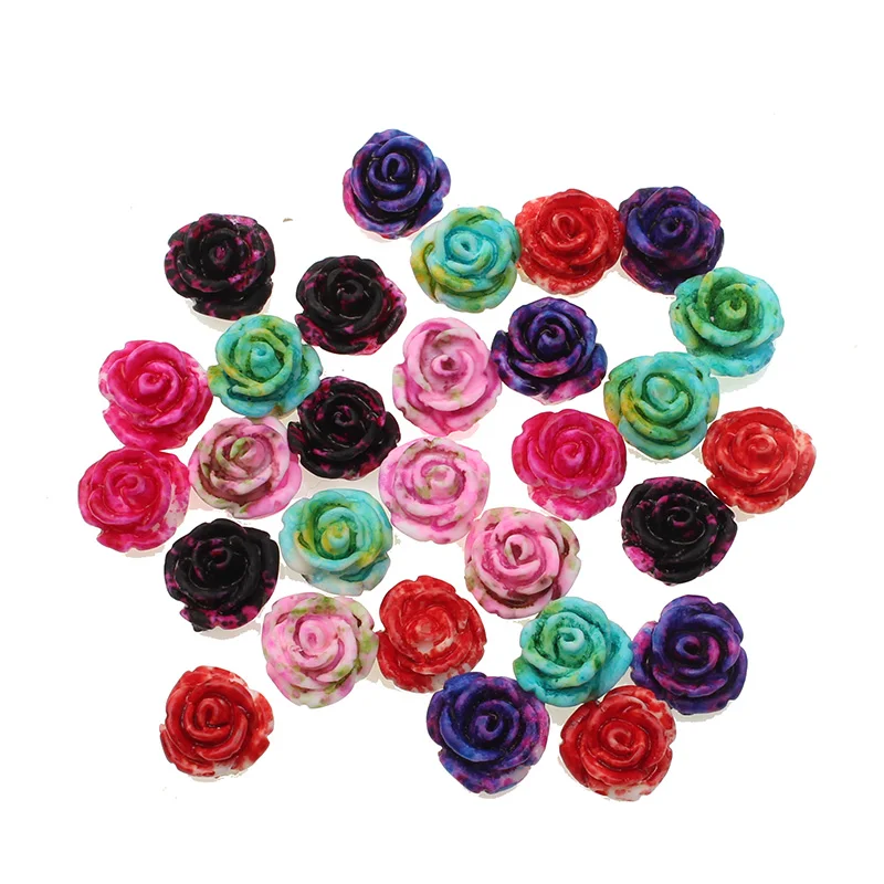 50 шт. каваи цветы из каучука кабошоны для скрапбукинга ремесло прозрачные украшения diydecorder для головные уборы телефон наклейки для ногтей - Цвет: 11x10mm