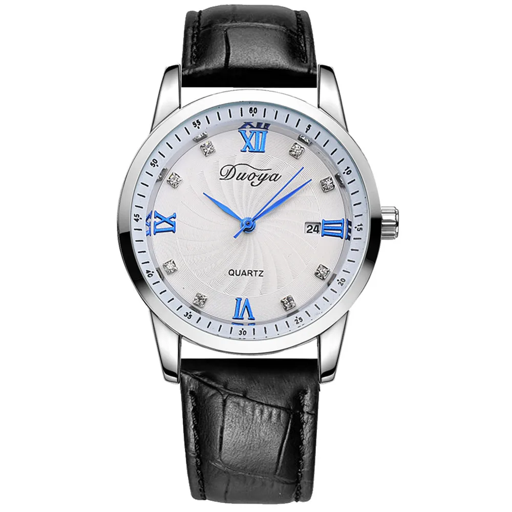 

Duoya Luxury Women Watches Top Brand Fashion Quartz Watch PU Leather Watch Date Women Casual Female Clock Roman Numerals Watch