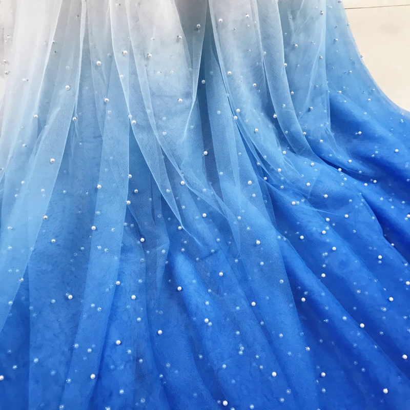 Glace 3y Lot Bead Net Fabric 3 Gradient Colour Mesh Fabric Soft Transparent Fabric For Dress Wedding Decoration Tx810 Fabric Aliexpress