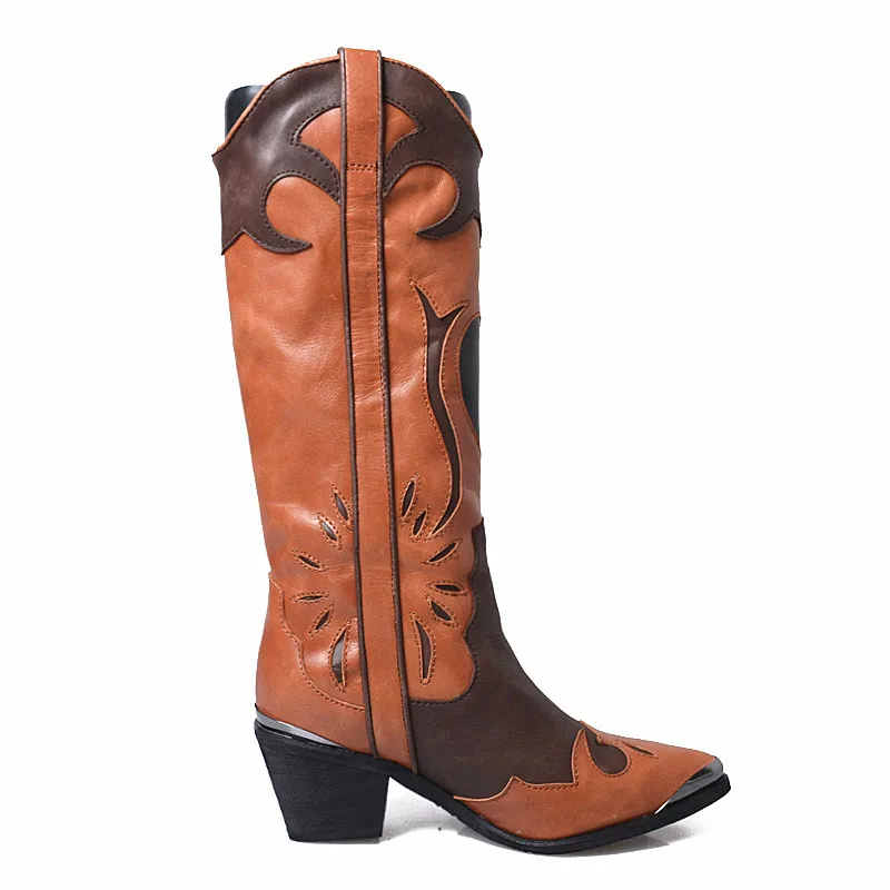 Jady/женские сапоги до колена в стиле пэчворк с розами женские сапоги для верховой езды без шнуровки в винтажном стиле высокие сапоги осень-зима высокие каблуки из каучука