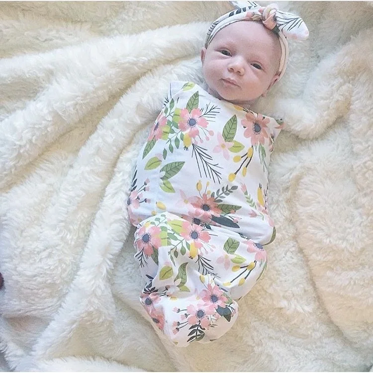 Newborn Cocoon Swaddle Wrap with Headband - Beyond Baby Talk