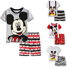 Детская одежда с Микки Маусом; детская одежда; коллекция года; ensemble garcon; летняя детская одежда с короткими рукавами для мальчиков; Детские комплекты с Микки Маусом