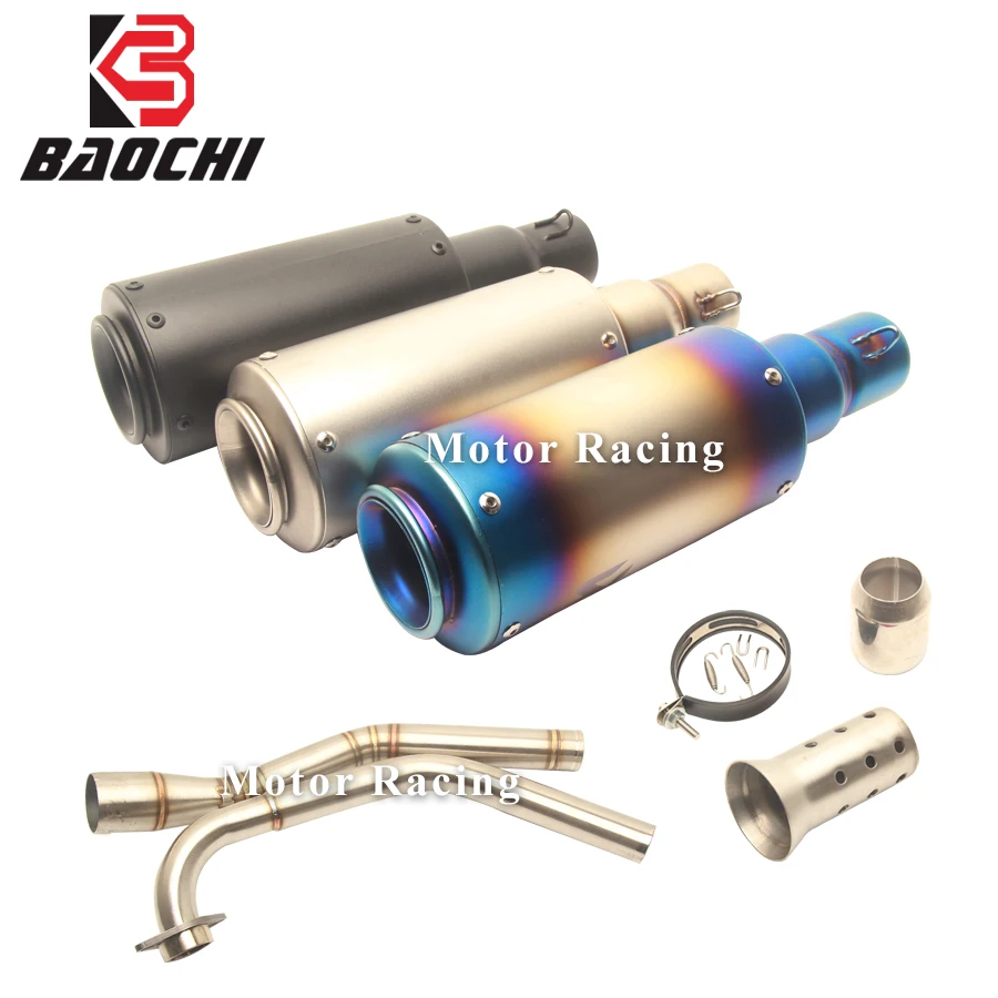 

Motorcycle Exhaust Akrapovic System Mid Tube Escape Muffler Adapter Pipe DB Killer for Yamaha R15 2012 2013 2014 2015 2016 2017