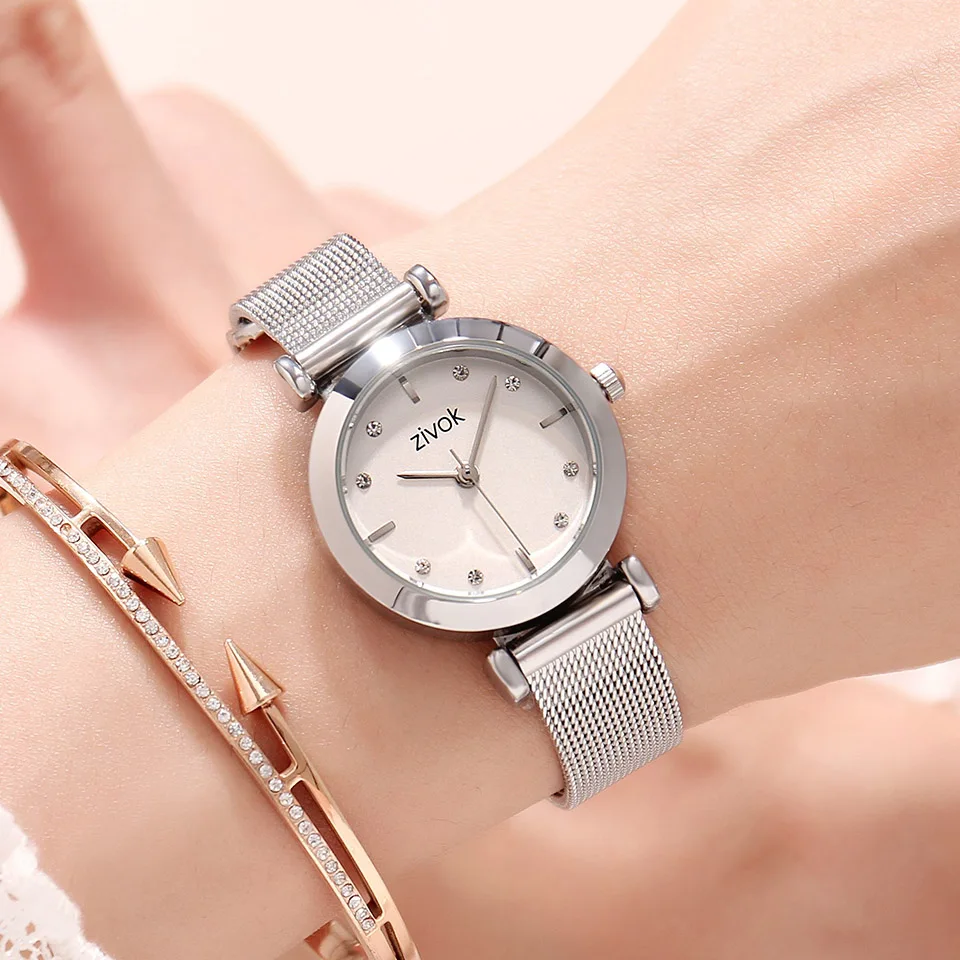 

Women Watches Simple Sliver Mesh Stainless Steel Watch Bracelet Woman Top Brand Luxury Casual Clock Ladies Wrist Watch Lady 2019