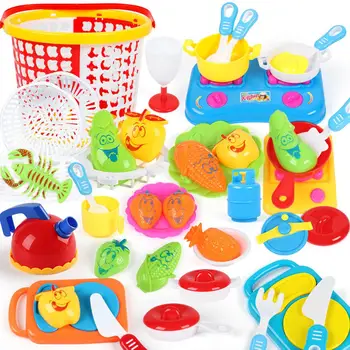 

Children Cute Cartoon Simulation Kitchenware Kitchen Pretend Play Cooking Set for Kids Play House Toys Children Gift