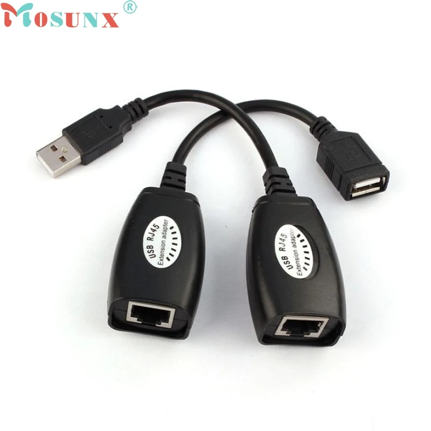 VTOP USB 2.0 Extension RJ45 R/éseau C/âble Adaptateur Soutien RJ45//Cat5//Cat6 Extendeur Rallonge USB 2.0 Jusqu/à 50m