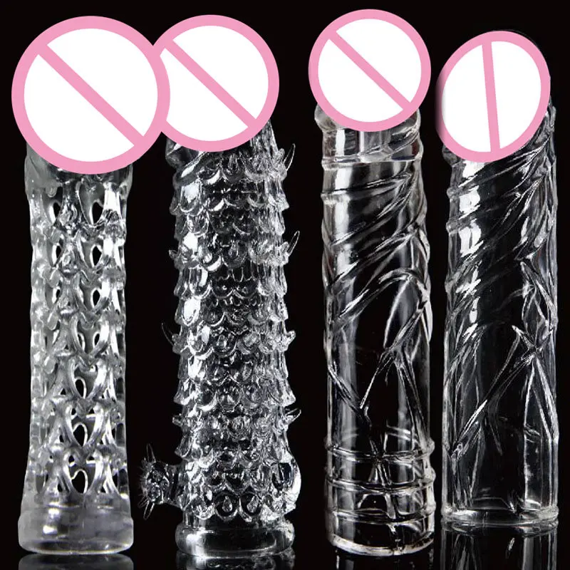 HC017scales penis sheath Reusable vibrator sleeve  (42)_