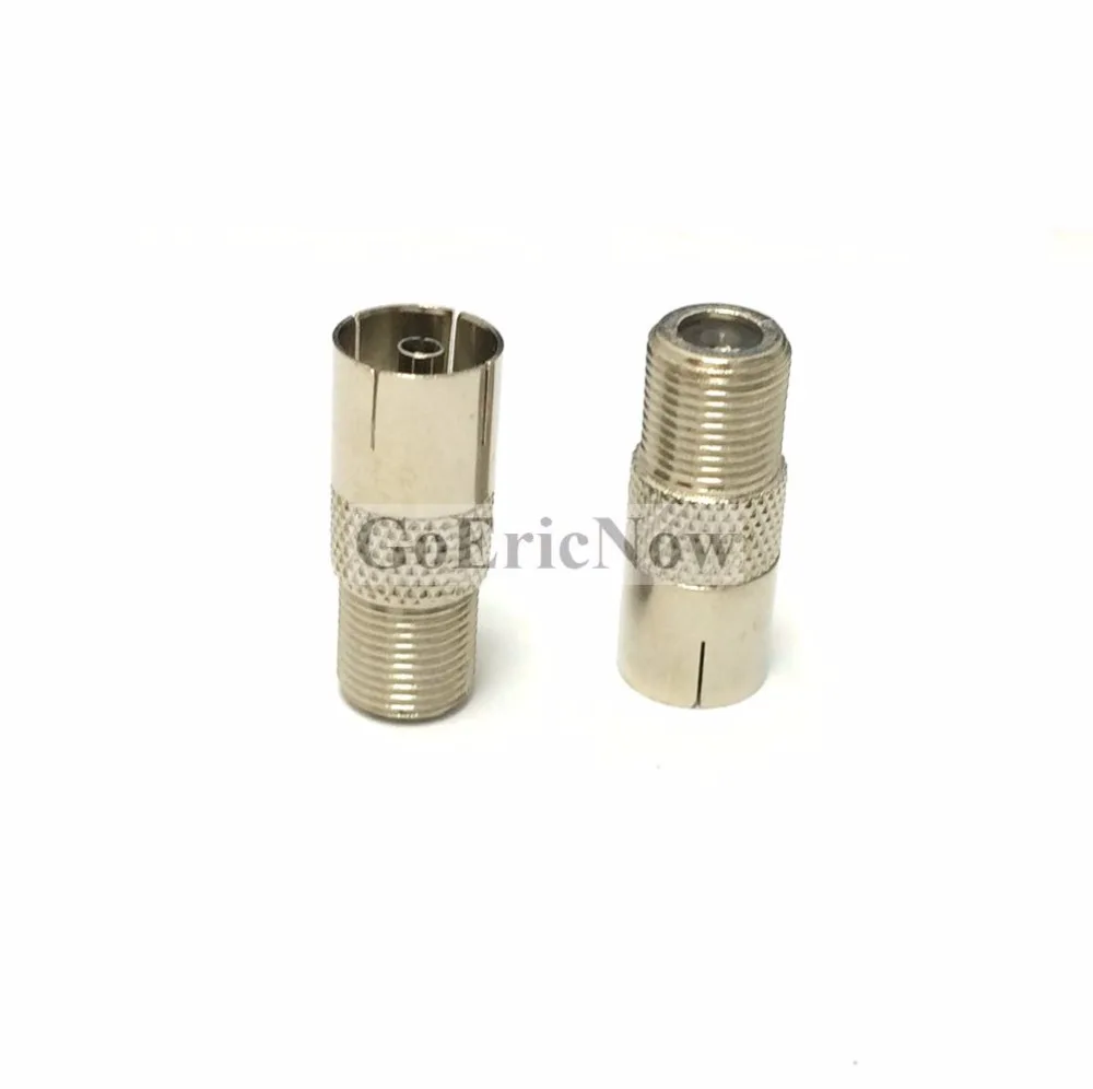

1 pcs RF Coaxial F Female plug to IEC PAL DVB-T TV female jack RF adapter connector