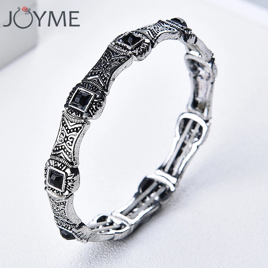 Vintage Charm Bracelets & Bangles for Women Carved Charm Strand Retro