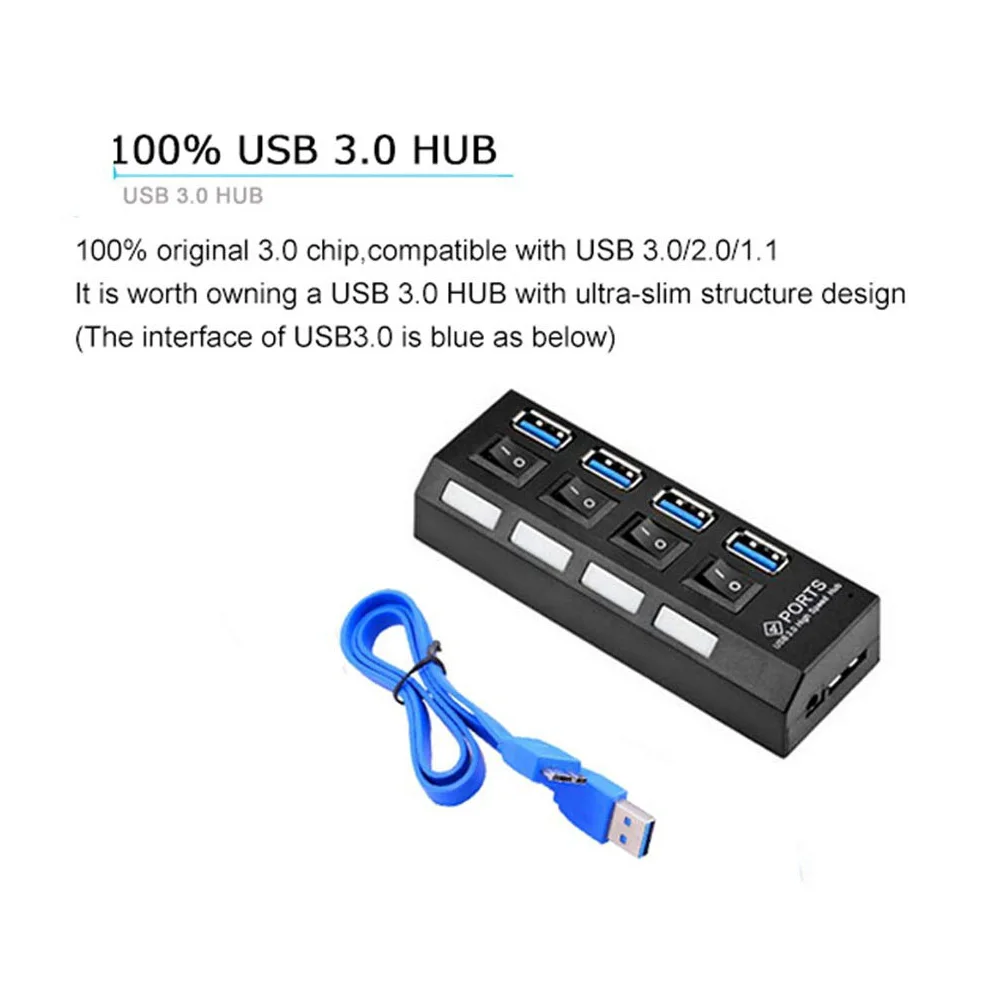USB HUB 3,0 2,0 4 7 Порты Micro USB 3,0 концентратор Разветвитель USB hab высокое Скорость 5 Гбит/с USB разветвителем 3 концентратор для ПК Компьютерные аксессуары