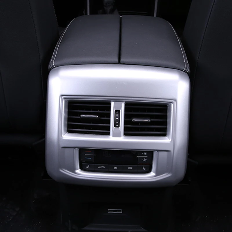 

Accessories abs Interior Armrest Box Rear Air Condition Vent Cover Trim 1pcs for Volkswagen VW Atlas Teramont 2017 2018