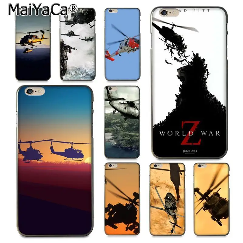 

MaiYaCa Helicopter On Sale Luxury Cool Phone Accessories Case for iPhone 8 7 6 6S Plus X 10 5 5S SE 5C Coque Shell