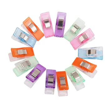 

Affordable 50 pieces of plastic sewing craft collecting surface bind clips clamps (mixed color)