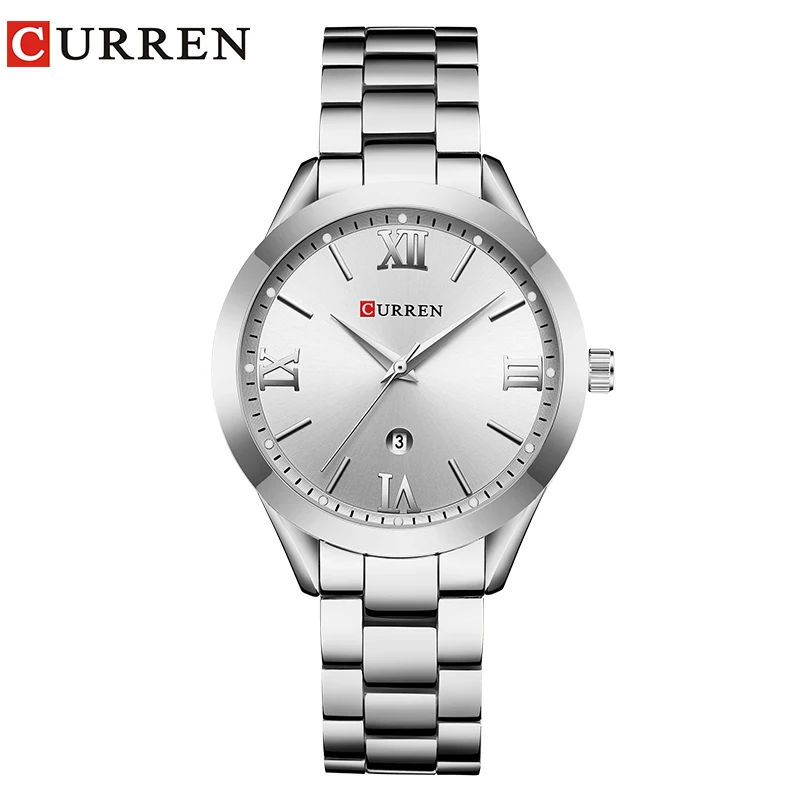 silver CURREN золотые часы женские креативные стальные женские часы с браслетом женские часы Relogio Feminino Montre Femme - Цвет: silver