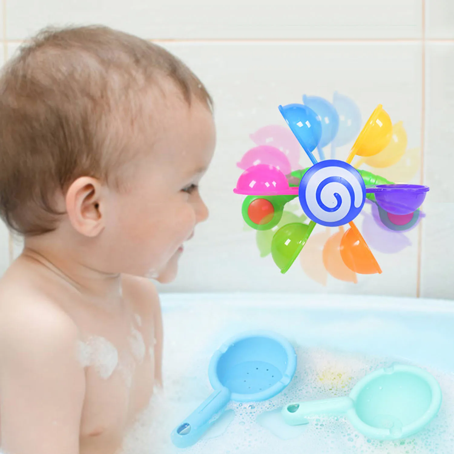 Игрушка для ванны маленькая ветряная мельница водонагреватель игрушка для плавания вода ванная ванна игрушка для купания с 2 шт. ложка для малыша детская пляжная игрушка для ванны