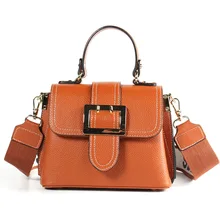 Женская новая кожаная сумка на молнии, первый слой, кожаная сумка через плечо, многоцветная Повседневная сумка