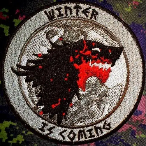 

WINTER IS COMING WOLF PATCH Movie Embroidered LOGO Iron On Patch GAME OF THRONES HOUSE STARK Customized patch available