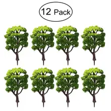 WINOMO 12 шт. 1:50 поезд Пейзаж Модель деревья(зеленый