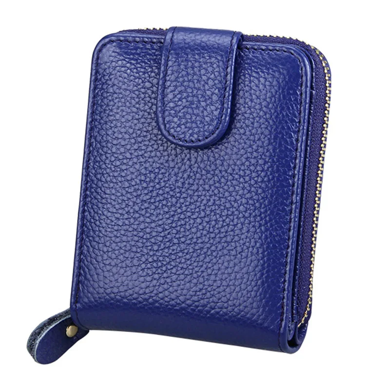 

Men Women ID Credit Card Holder RFID Signal Blocking Cards Case Zipper Organizer Security Wallet Best Sale-WT