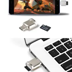 Новый металлический USB 3,1 type C Micro SD TF считыватель карт OTG адаптер для смартфона планшет кардридер дропшиппинг