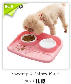 Pawstrip повышенная миска для собак из керамики, нержавеющая сталь, кормушка для домашних животных, миска для кошек, двойная миска для домашних животных, миска для собак, кошек, 12,5*8*5 см