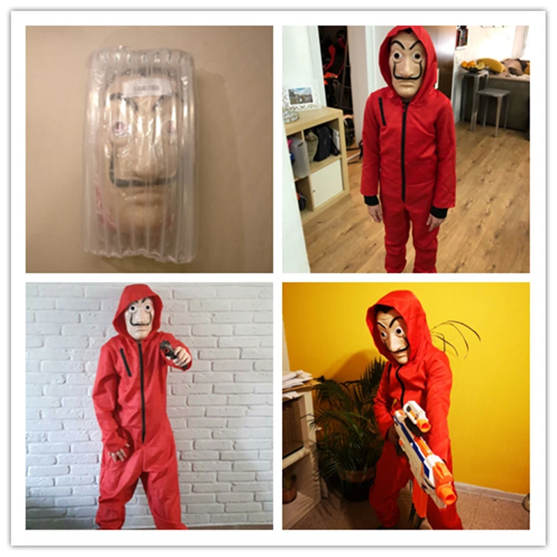 Money Heist The House Of paper La Casa De Papel Dali, карнавальный костюм для мужчин на Хэллоуин, женские Вечерние Маски для детей