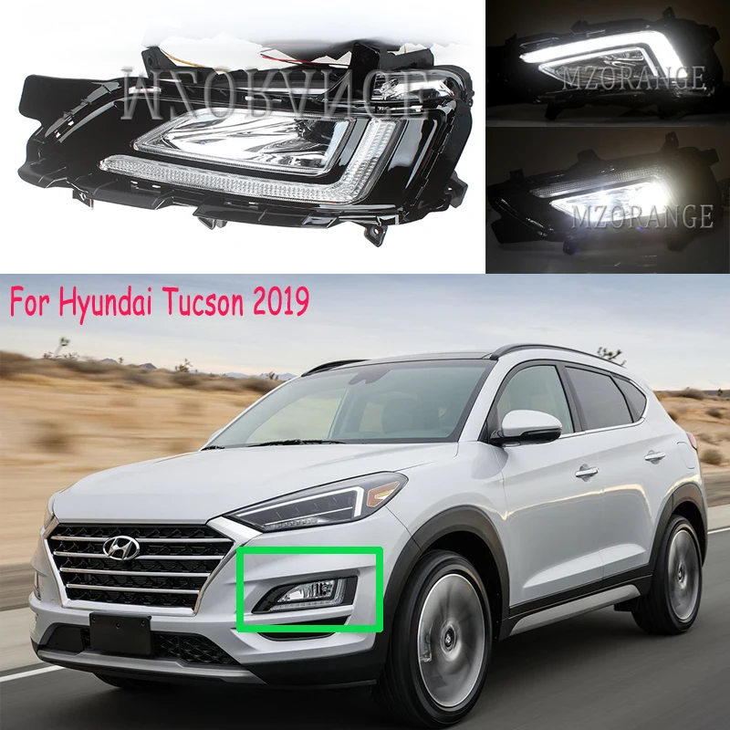 

headlight for Hyundai Tucson 2019 2020 LED DRL 2pcs Headlights Daytime Running Lights fog lights fog light foglights