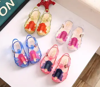 

2019 New Kids Mini SED Jelly Sandals For Baby Girls ice cream Children Summer Cute Cartoon Beach Shoes Infantil Sandalia