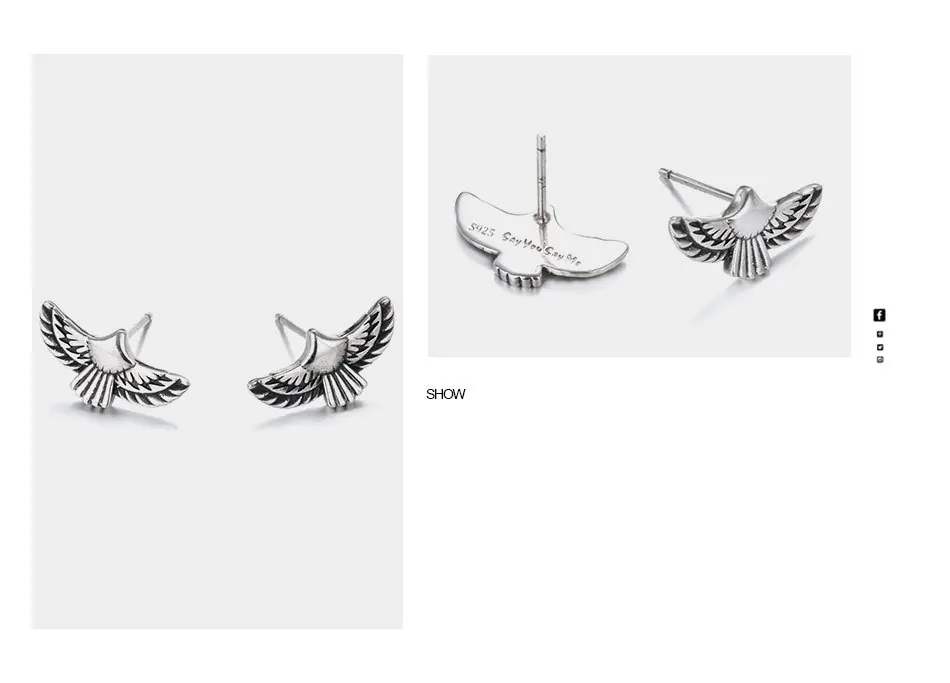 Say-You-Say-Me-925-Sterling-Silver-Flying-Bird-Earrings-Prevent-Allergy-Dream-Eagle-Earrings-Unisex-T10