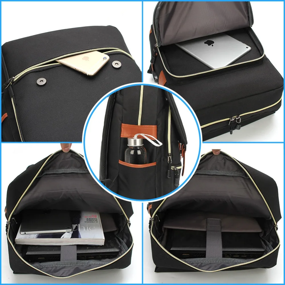 Рюкзак Modoker для ноутбука 15 6 дюйма с usb зарядкой школьный модный винтажный рюкзак