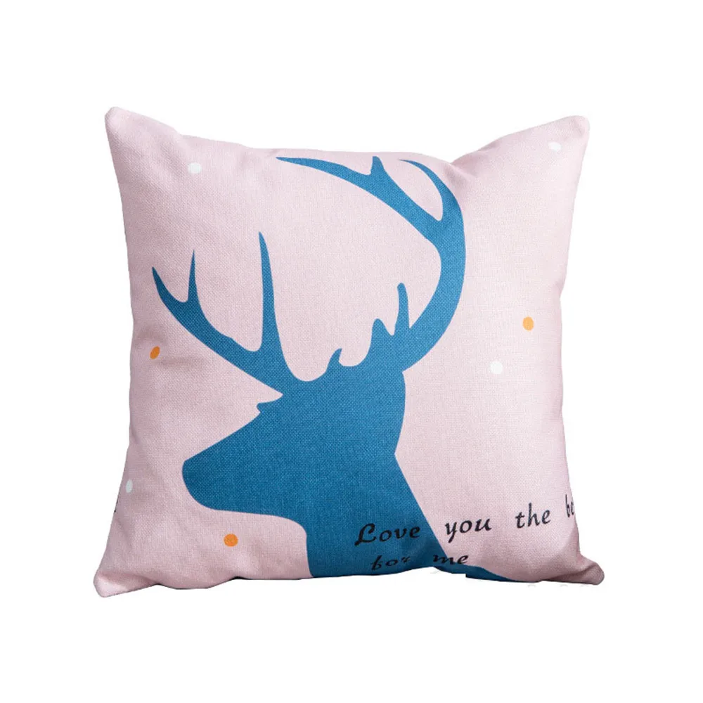 

European cuddle pillowcase custom logo sofa Pillow Cotton hemp Cushion printing country car home soft decoration
