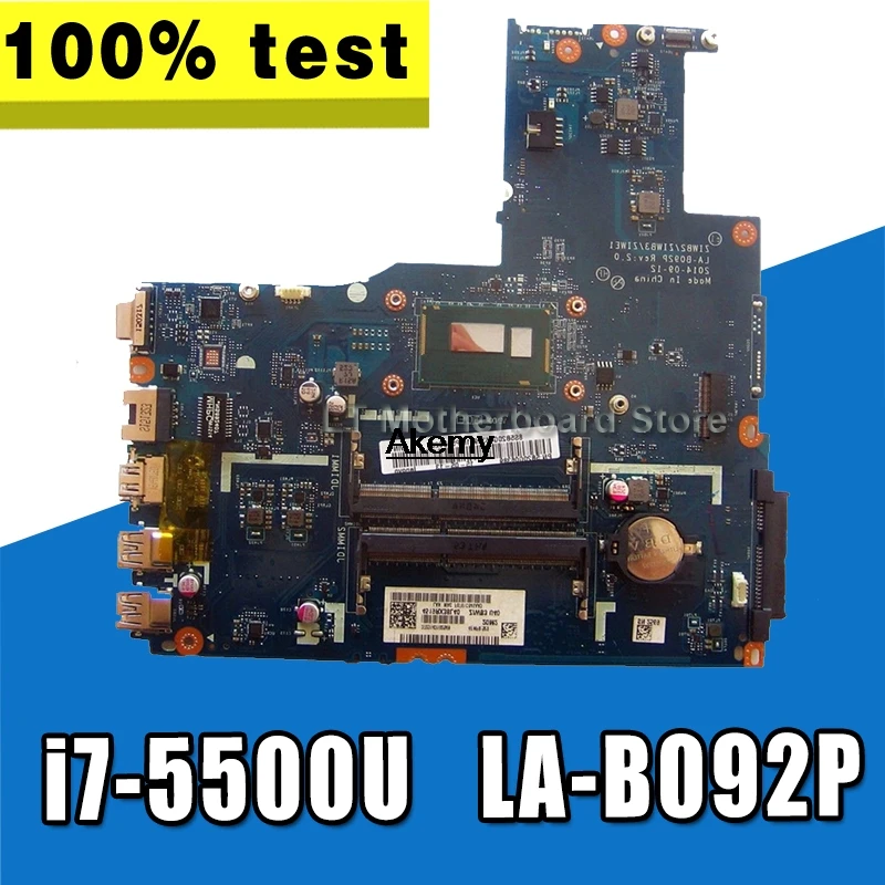 

ZIWE1 / ZIWB2 / ZIWB3 LA-B092P for Lenovo B50-70 N50-70 Motherboard i7-5500U Processor LA-B092P Rev: 1 Motherboard Tests
